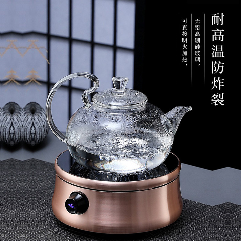 耐热玻璃烧水壶泡茶壶加厚耐高温茶具时尚家用煮茶器功夫煮茶炉