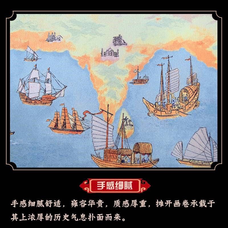 送老外朋友杭州特产丝绸工艺品中国特色礼品织锦卷轴挂画出国礼物