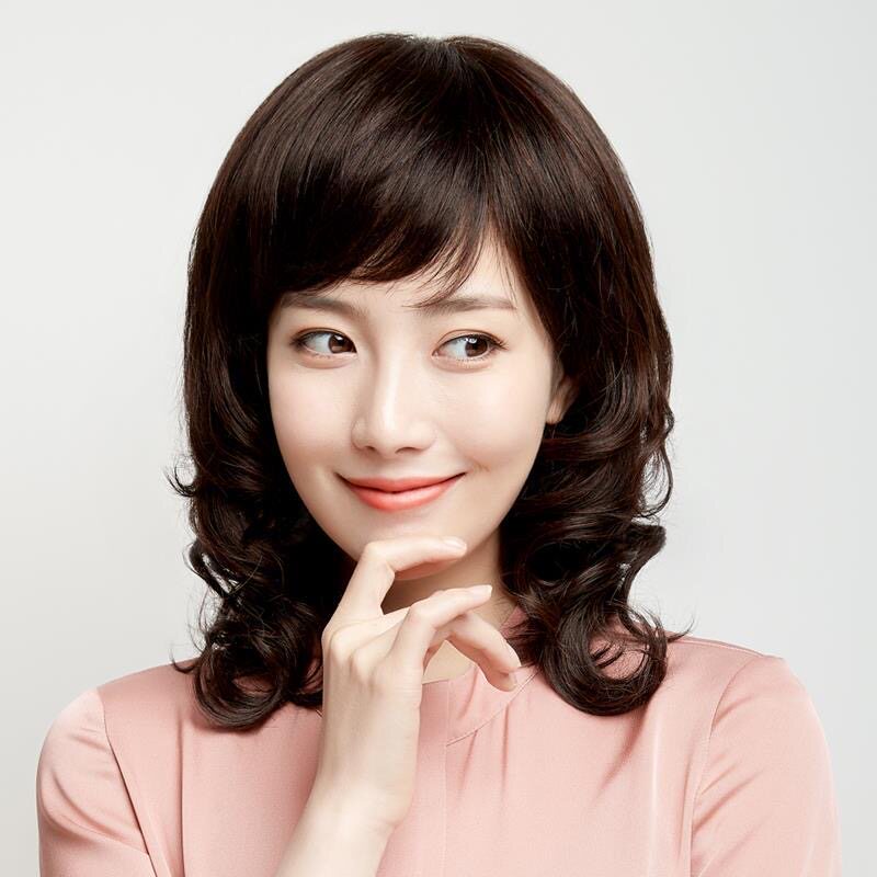 假发女长发妈妈款中长卷发大波浪中老年发套自然头套真发全真人发