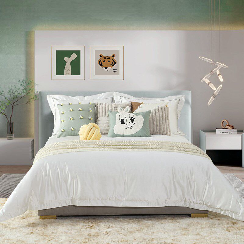 展厅样板间 家具配套 中性儿童房黄色兔八哥可爱高档卡通床上用品