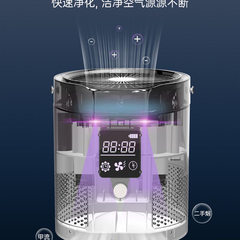 空气净化器家用除甲醛烟味杀菌除病毒客厅卧室多层过滤桌面净化器