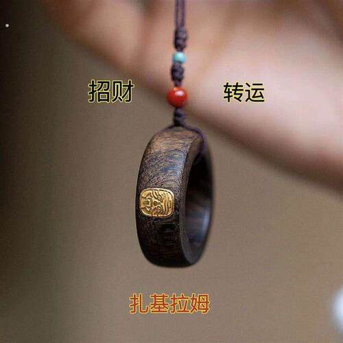 沉香戒指扳指戒指棋楠沉水沉香油脂饱满雕工精湛精心雕琢
