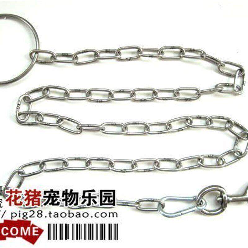 大型狗牵引带 猛犬不锈钢链子大狗铁链 长度1.6米 结实耐用