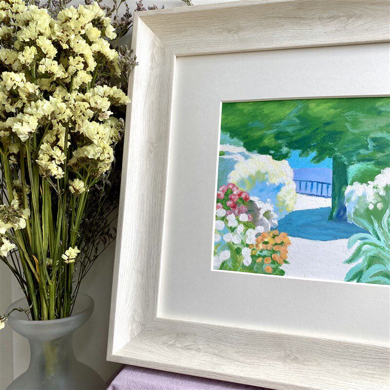 【纯手绘油画棒画】成品植物风景欧式方形卧室玄关装饰画挂画摆件