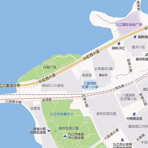 2024新款九江市城区地图办公室挂图高清防水墙壁装饰实物推荐定制