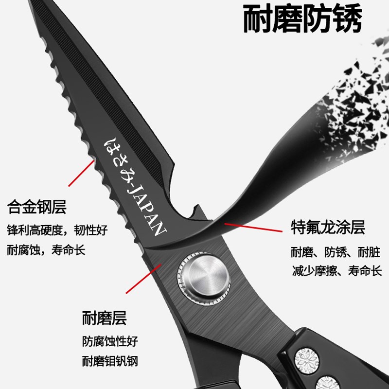 厨房专用剪刀强力鸡骨剪食用多功能sk5钢杀鸡鸭鹅肉不锈钢剪鱼虾