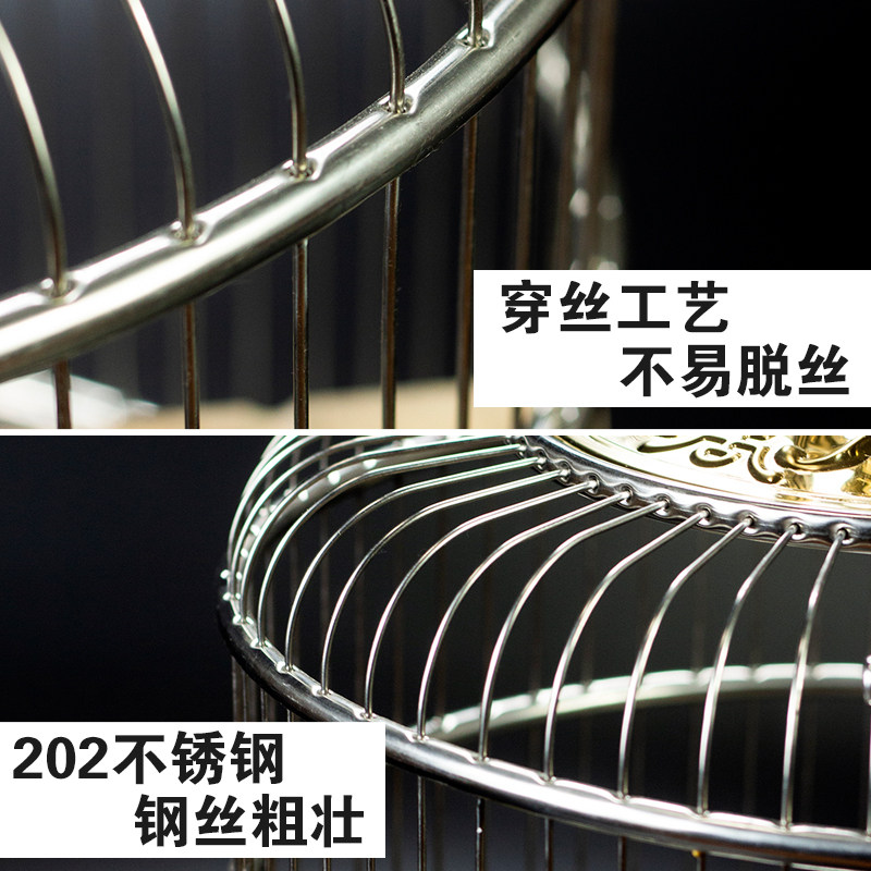 天寿不锈钢鸟笼大号小号鸟笼子鹦鹉画眉八哥鹩哥超大别墅川笼小型
