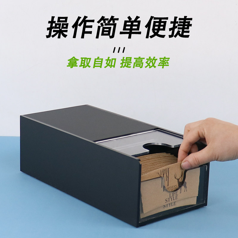 一次性杯子纸杯杯套盒防烫套咖啡奶茶杯套架隔热套纸套加厚收纳盒
