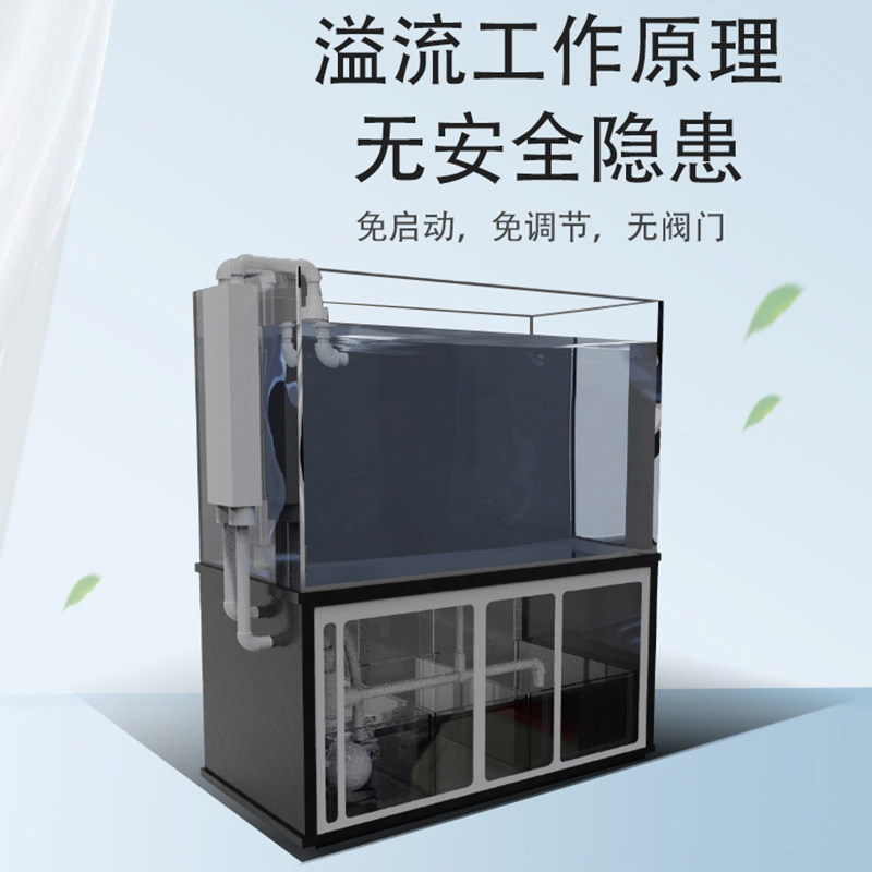 鱼缸虹吸底滤系统管件不打孔改底滤缸虹吸管底滤上滤改底滤过滤器