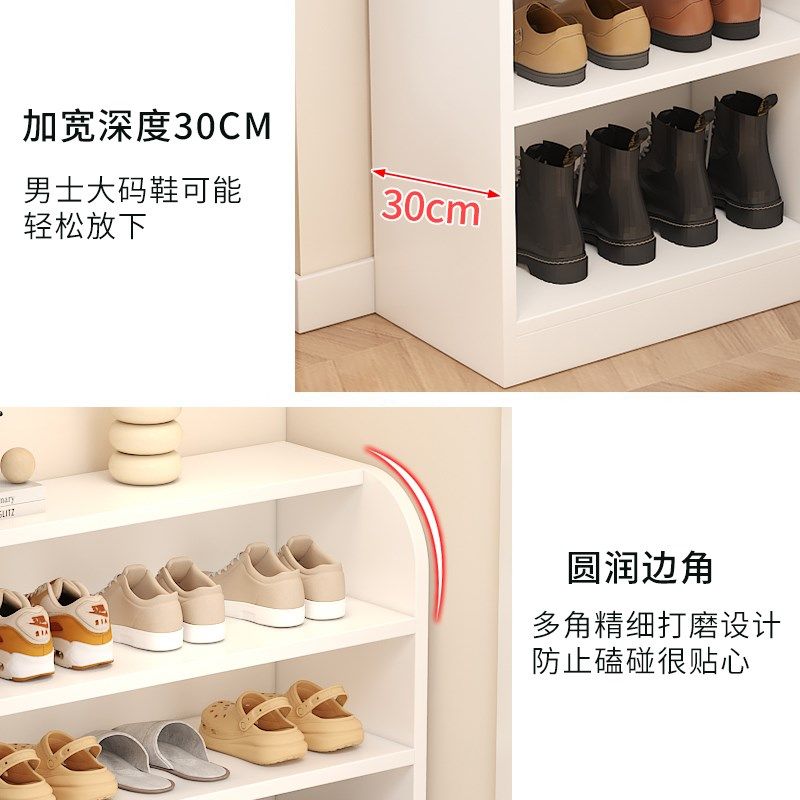 实木鞋柜家用门口多层经济型收纳一体靠墙入户门鞋架门外走廊鞋柜