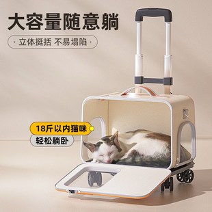 猫包便携外出拉杆箱猫咪大容量双肩背包狗包太空舱猫箱狗狗宠物包