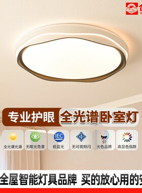 2024新款卧室灯led全光谱护眼吸顶灯奶油风花朵儿童房间中山灯具