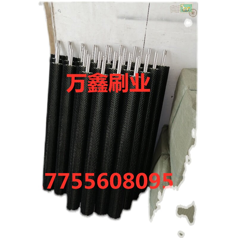 缠绕毛刷滚筒钢丝弹簧刷 玻璃清洗机尼龙丝除尘刷 染整防腐蚀刷辊