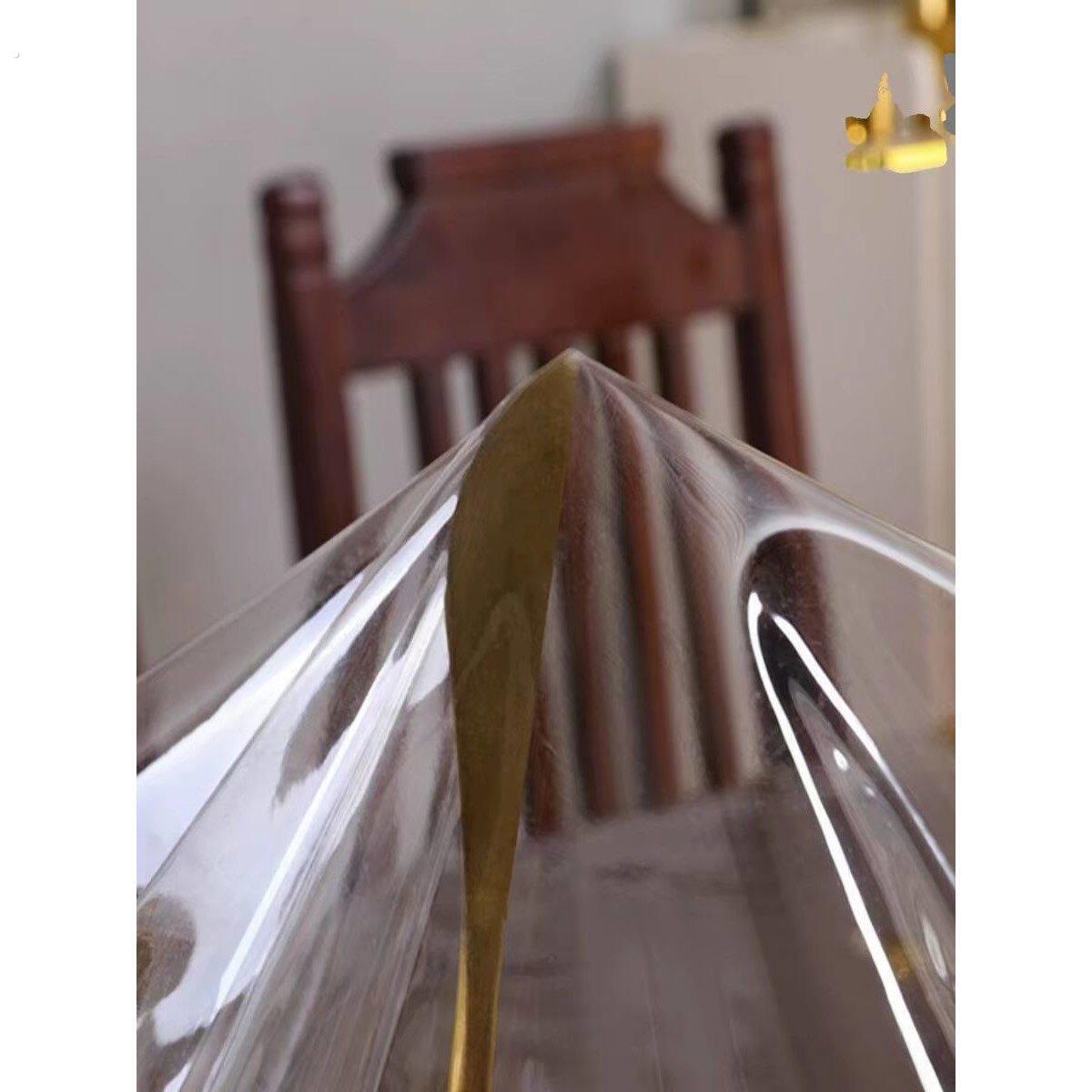 桌子透明软垫新款简约透明餐桌桌布轻奢高级软玻璃防水防油塑料免