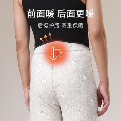 春织中老年羊毛棉裤零下防寒加绒加厚保暖裤高腰老人特厚打底裤冬