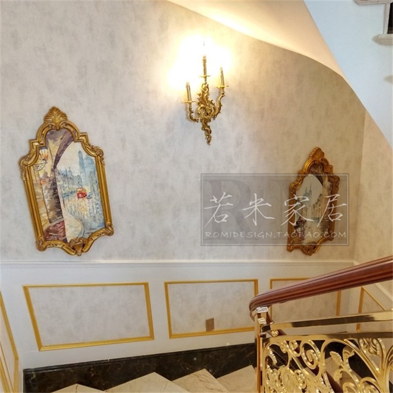 50x99美欧式沙发背景墙玄关挂画刀画笔触建筑马车街景油画纯手绘