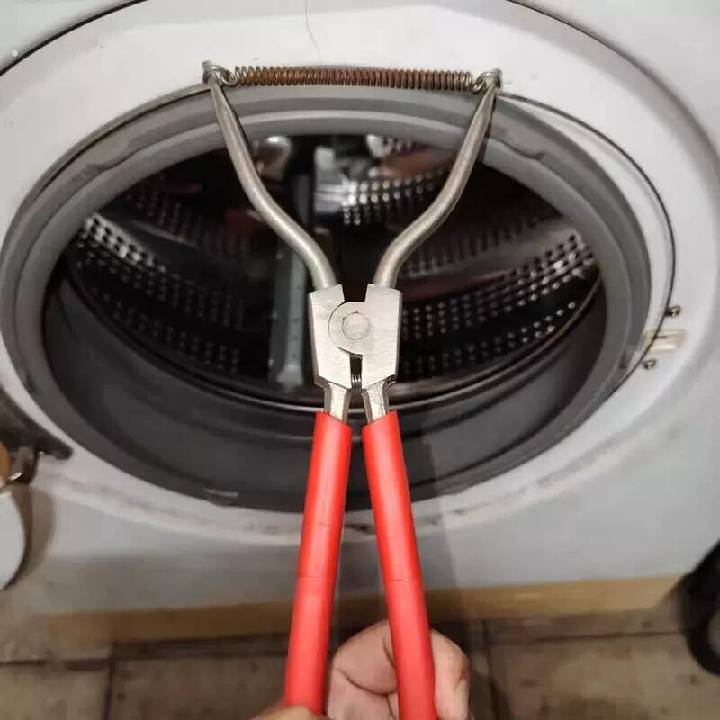 拆装全自动滚筒洗衣机门密封圈弹簧圈拆装卡箍铁丝扣尖嘴钳卡簧钳