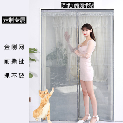夏季家用加密纱网门帘防蚊防蝇通风高档静音磁性卧室客厅大门定做