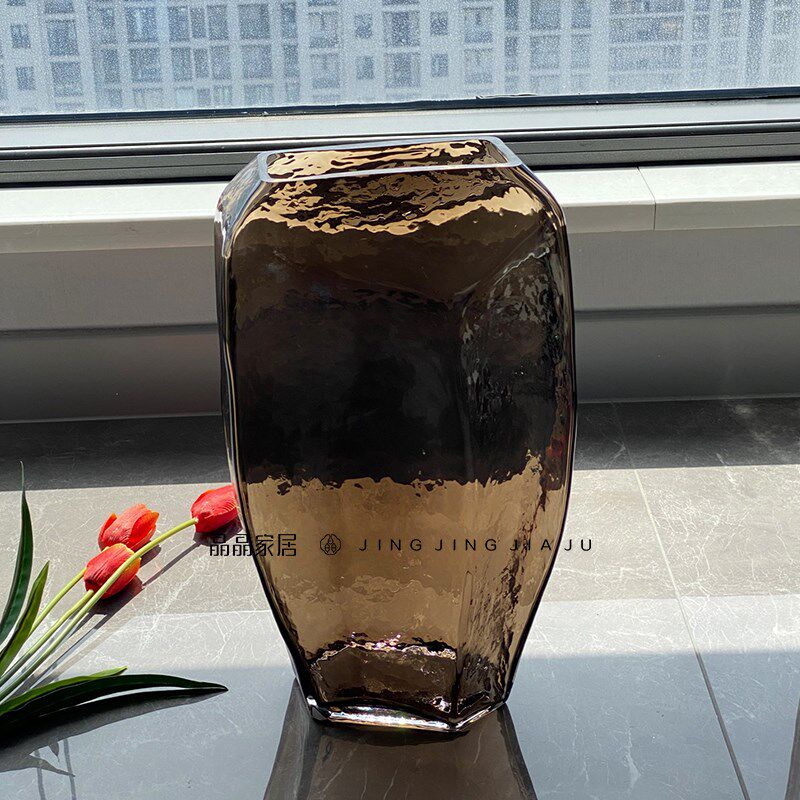 北欧风马醉木吊钟玻璃花瓶创意插花器落地大摆件客厅样板房装饰品