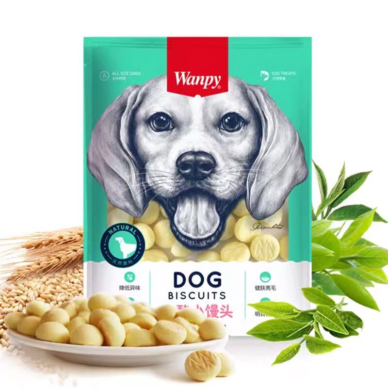 Wanpy顽皮奶酪小馒头220g 消臭狗饼干400g训狗冻干狗零食中小型犬