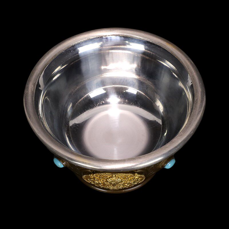 慧宝供水碗B款大号 高脚供水杯八供杯碗藏传密宗法器供品供具