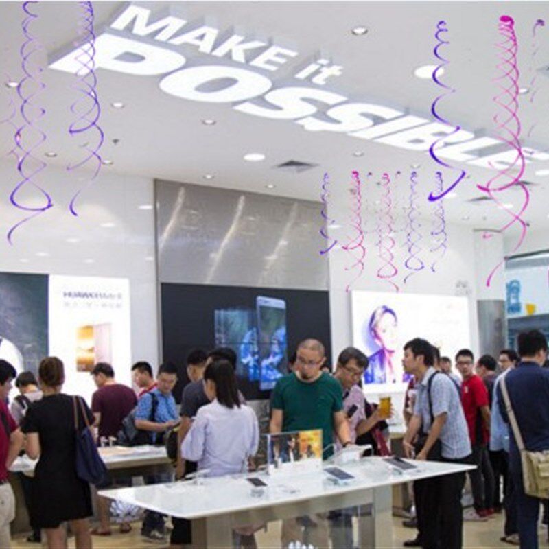 圣诞节商场装饰珠宝店铺开业活动氛围场景布置教室吊顶挂彩带彩条