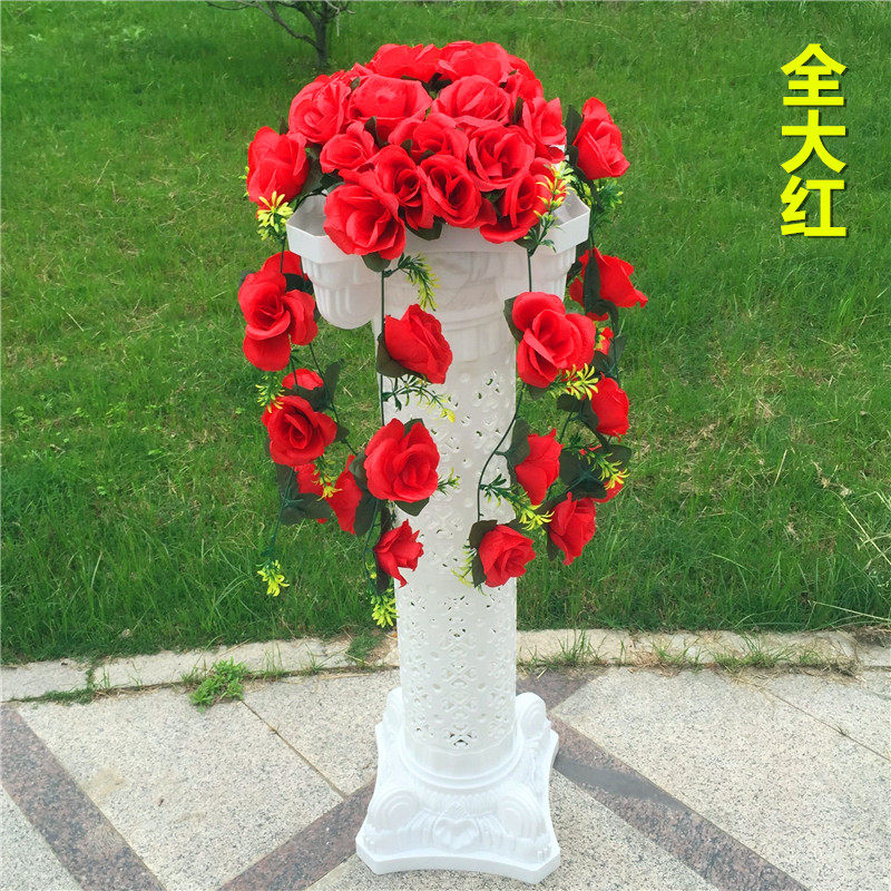 新款绢花路引婚庆道具罗马柱婚礼花开业庆典活动花篮婚礼布置花柱