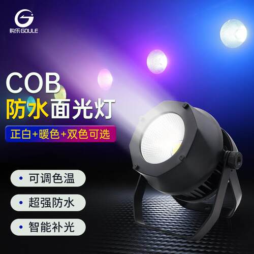户外防水cob面光灯暖白双色 舞台演出公园草坪景区亮化全彩补光灯