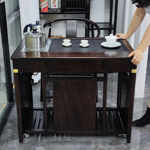 茶桌书桌两用多功能小户型茶台新中式家具阳台功夫88厘米简约休闲