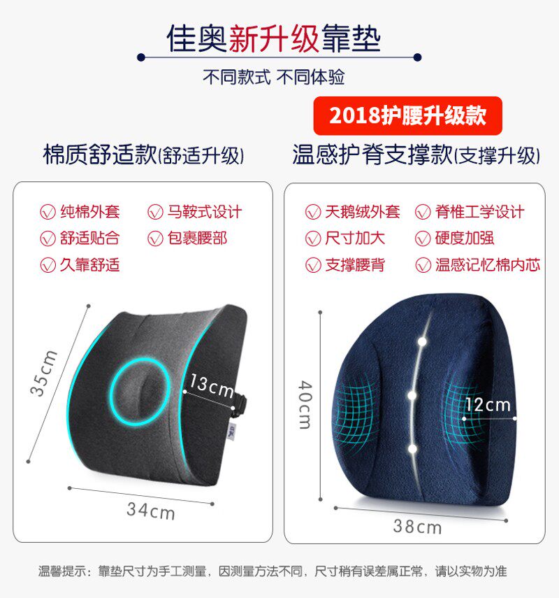 靠垫办公室腰靠电脑椅孕妇护腰靠背垫脊椎椅子腰部腰椎腰枕办工室