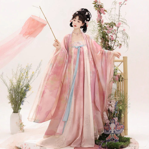 2026新款原创汉服女春秋唐制齐胸绣花破裙大袖衫仙气国风日常古装