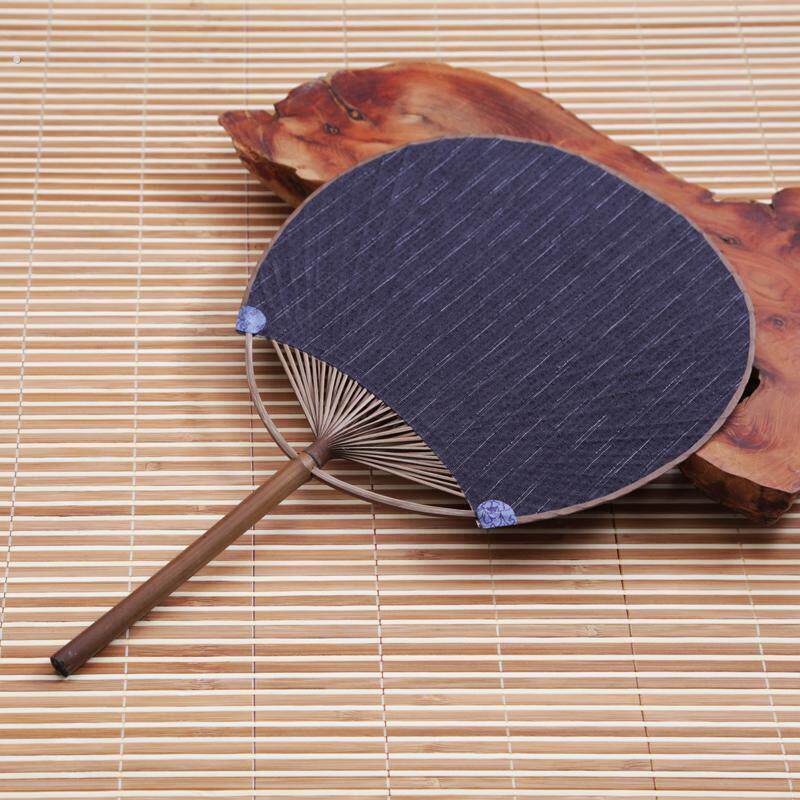 日式布面竹蒲扇手工文艺团扇竹芭蕉扇夏季圆扇子老工艺古典纸扇