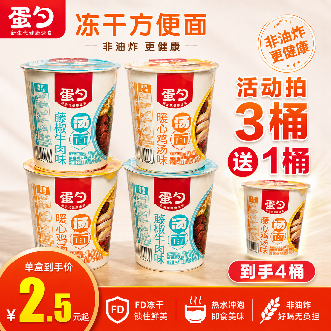 蛋勺方便面4桶 1.8元 - 86线报