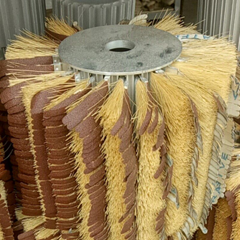 包邮木工异形抛光轮加厚剑麻棕刷家具打磨毛刷抛光砂布轮