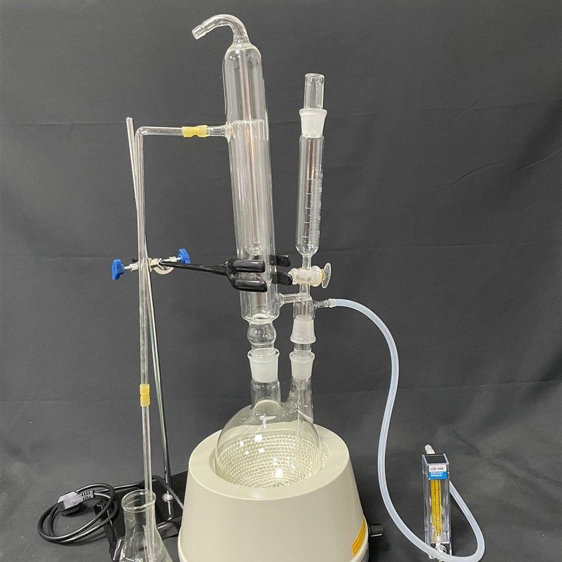 酸碱滴定法蒸馏仪器装置 玻璃充氮蒸馏器1000ml二氧化硫的测定