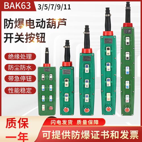 BAK21/31/41/51防爆电动葫芦手柄行车起重机控制手柄急停按钮开关