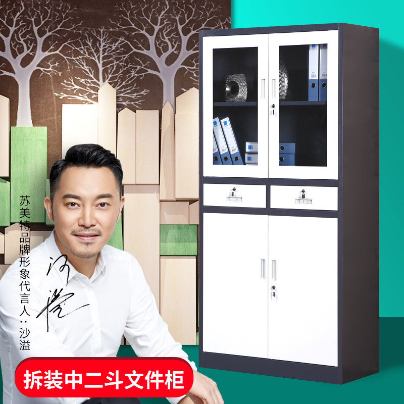 新款拆装钢制办公柜铁皮柜子文件柜储物柜A4资料柜档案柜带锁柜