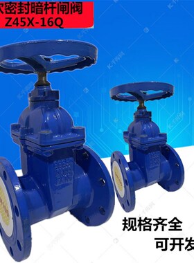 阀门弹性座封闸阀Z45X-16Q法兰软密封闸阀消防自来水开关法兰闸阀