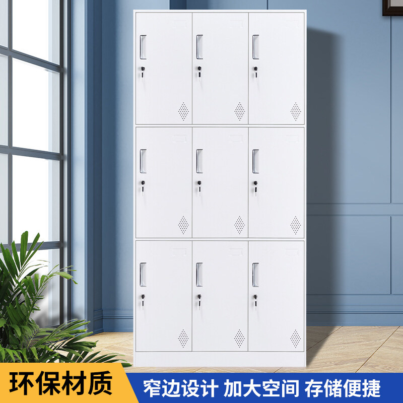 更衣柜拆装铁皮柜储物柜员工柜寄存包柜鞋柜纯白豪华加厚款更衣柜