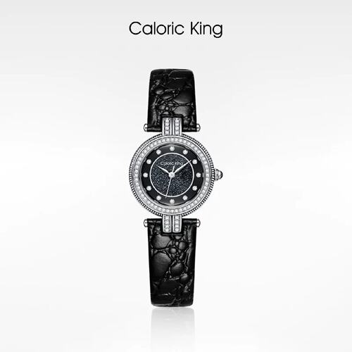 Caloric King【黑天鹅】时尚石英手表女腕表小圆表女防水女士手表
