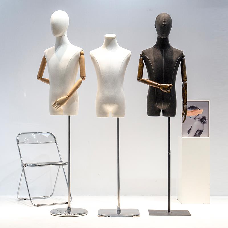 男模特道具半身男装店西服展示架拍照摄影橱窗模特架服装店模特架