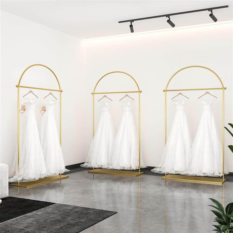 婚纱架子网红店高档展示架影楼礼服大拖尾秀禾中式简约侧挂架加粗