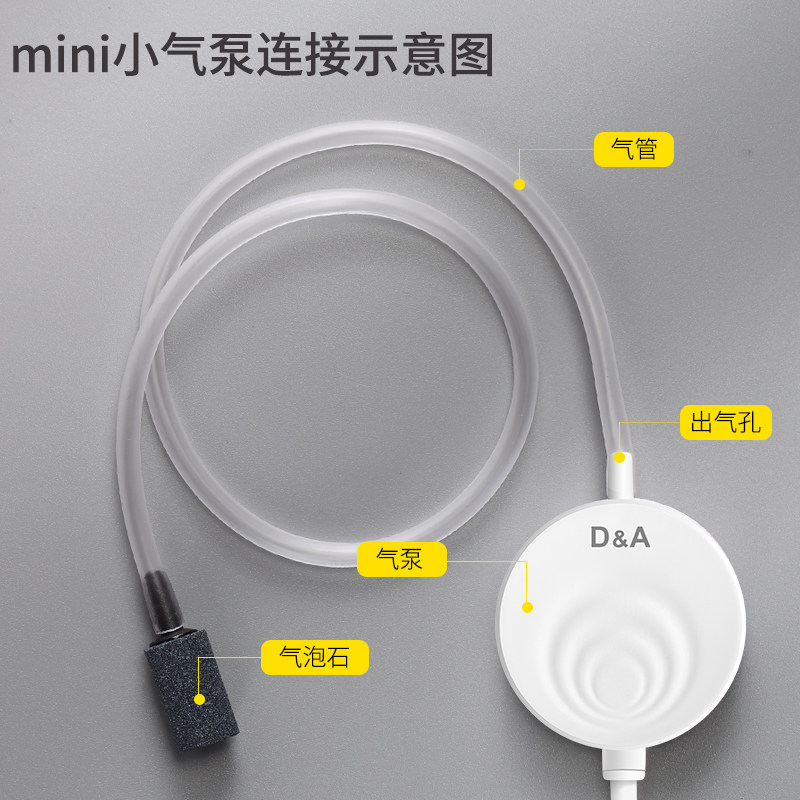 迷你鱼缸增氧泵小型水族箱冲气泵超静音加氧泵 打氧机养鱼专用