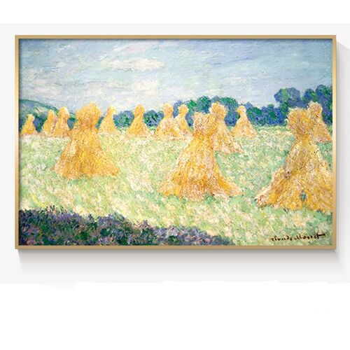 莫奈装饰画油画客厅挂画印象日出卧室床头画餐厅世界名画沙发背景