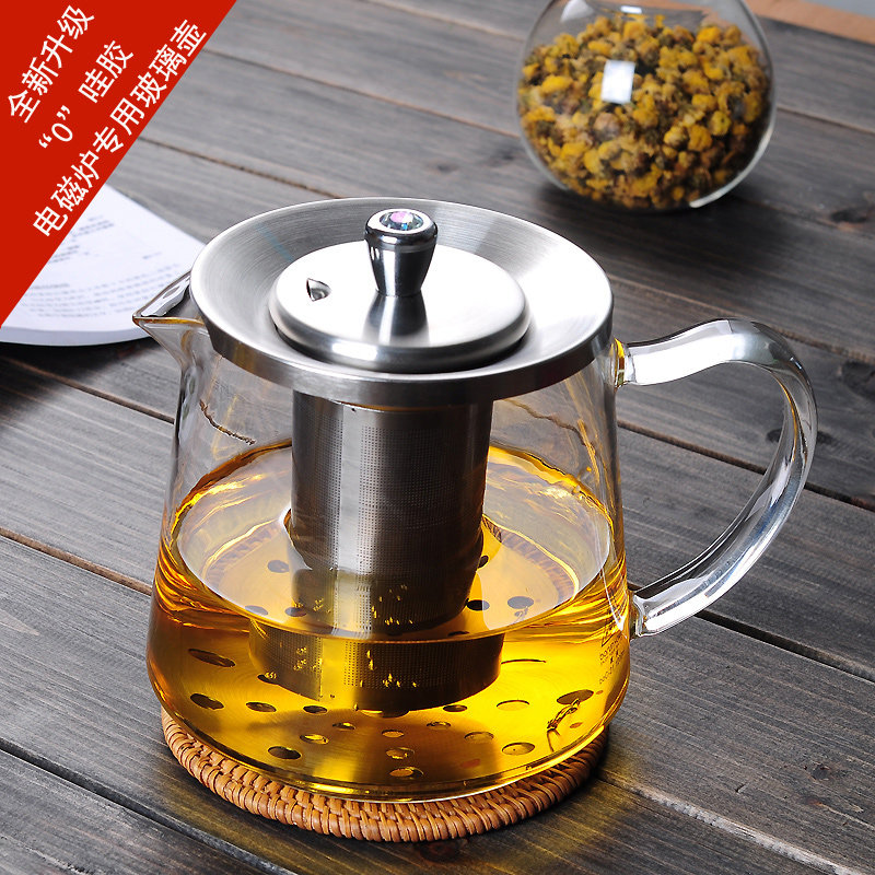 电陶炉耐热玻璃泡茶器不锈钢304过滤网电磁炉茶具专用烧水壶套装