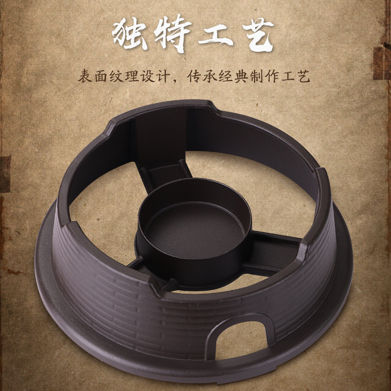 华星浩泰圆形烽火酒精炉中式复古火锅炉具干锅炉具铝合金一体成型