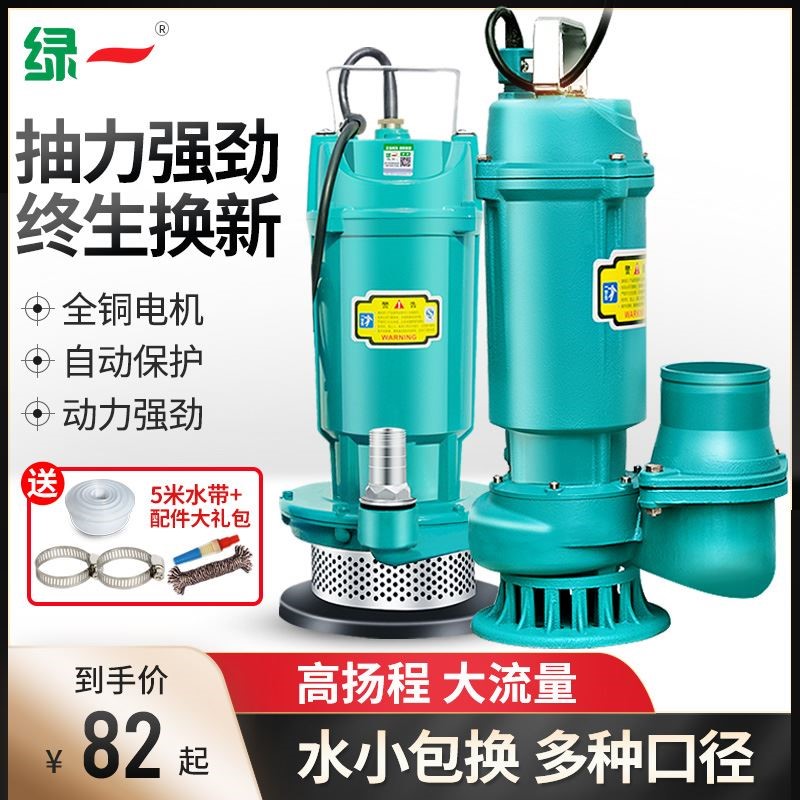 220V交流电动潜水棒小型鱼池水池水泵抽水家用水下用抽水泵b
