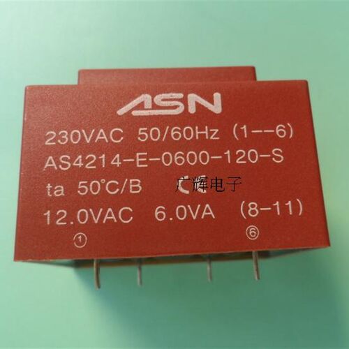 6VA 230V/12V变压器AS4214-E-0600-120-S替代05-1004-14