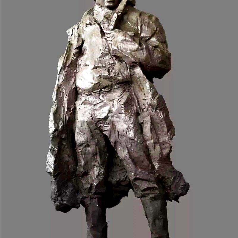 定制铸铜名人雕像玻璃钢彷铜孔繁森人物雕塑校园文化艺术品摆件