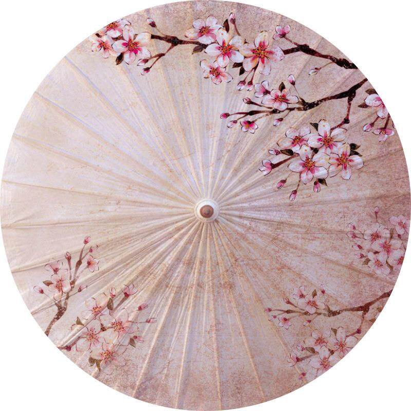 非遗纯手工油纸伞防雨防晒中国风古典汉服古风伞舞蹈道具深粉桃花